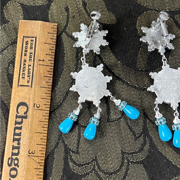 Joan Rivers VINTAGE/New dangle earrings clip+screw on - Picture 13 of 13